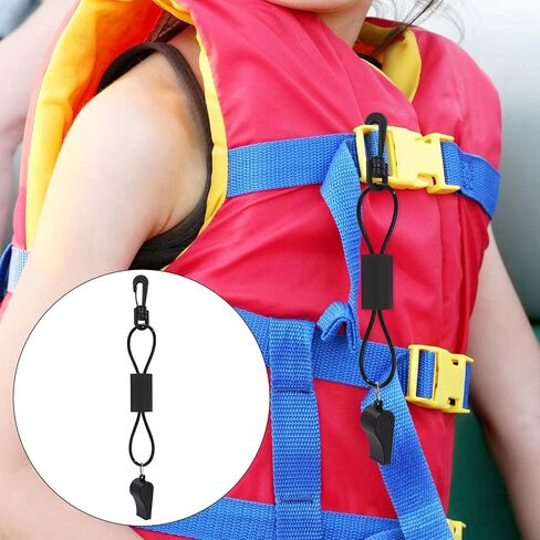 Whistle with Lanyard for Safety Boat, Plastic Loud Blast Emergency Survival Whistle for Boating Kayaking Camping Hiking Hunting Rescue Signaling Life Jacket Accessories in Saudi Arabia