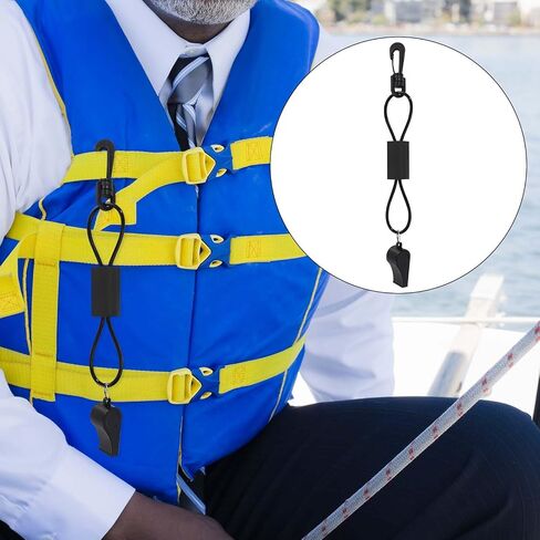 Whistle with Lanyard for Safety Boat, Plastic Loud Blast Emergency Survival Whistle for Boating Kayaking Camping Hiking Hunting Rescue Signaling Life Jacket Accessories in Saudi Arabia