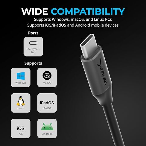 SABRENT USB Type-C to 3.5mm Audio Adapter with 100W PD, USB C External Sound Card for Headset Microphone Speakers Stereo Output 24-bit 96KHz Compatible with Laptop Tablet Smartphone (AU-PACM) in Saudi Arabia