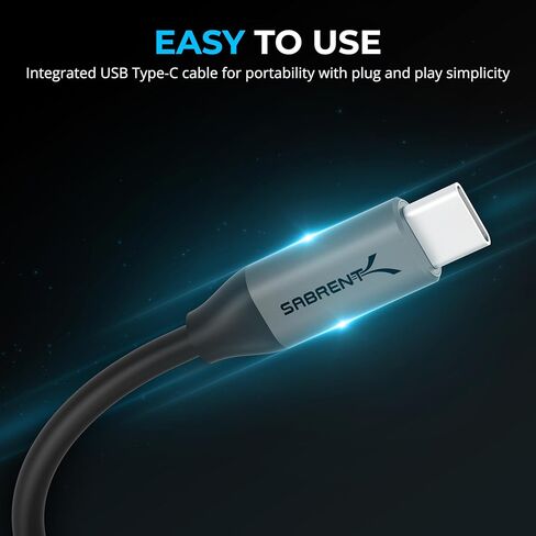 SABRENT USB Type-C to 3.5mm Audio Adapter with 100W PD, USB C External Sound Card for Headset Microphone Speakers Stereo Output 24-bit 96KHz Compatible with Laptop Tablet Smartphone (AU-PACM) in Saudi Arabia