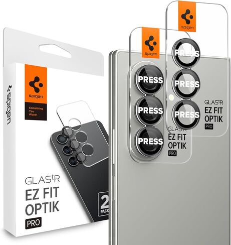 حامي شاشة عدسة الكاميرا spigen [Glast EZ Fit Optik Pro] المصمم لـ Galaxy Z Fold 7 [Case Friends] - 2 Pack in Saudi Arabia