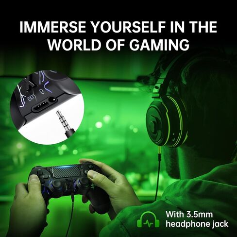 MONE Wireless Controller لـ PS4/PS4 PRO/PS4 Slim & PC - نمط البرق الأبيض RGB إضاءة ، مقصية تأثير القاعة ، الاهتزاز المزدوج ، 6 - محور جيررو ، لوحة اللمس - مثالية لعشاق الألعاب in Kuwait