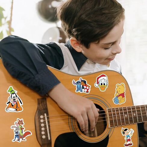 100pcs Disney Cartoon Stickers for Kids Water Bottle, Kawaii Princess Waterproof Vinyl Stickers for Adult Teen Girl Laptop Skateboard Bike Guitar Laggage Bicycle Travel Case Helmet in Saudi Arabia