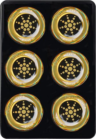 Generic EMF Stickers Blocker Neutralize Shield Protection from Cell Phones cased and Electronic Devices WiFi 5G Tablets Laptops Computers TV Monitors (6Pcs Golden) in Saudi Arabia