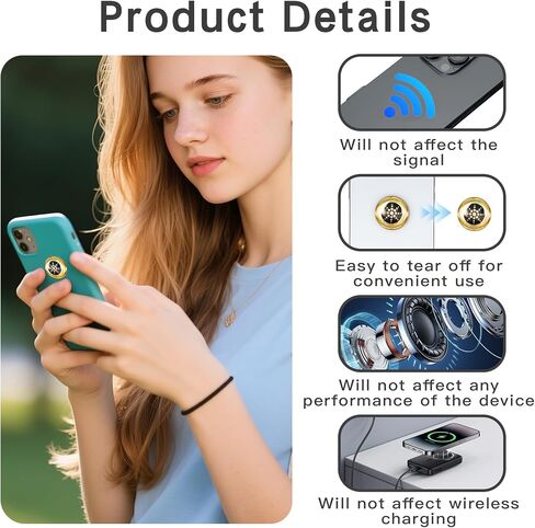 Generic EMF Stickers Blocker Neutralize Shield Protection from Cell Phones cased and Electronic Devices WiFi 5G Tablets Laptops Computers TV Monitors (6Pcs Golden) in Saudi Arabia