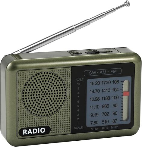 3 Band Mini Pocket Radio with Rechargeable Battery, Portable FM AM Shortwave Radios, Type C Charging Transistor SW Radio with 3.5mm Earphone Jack for Elderly Kids in Saudi Arabia