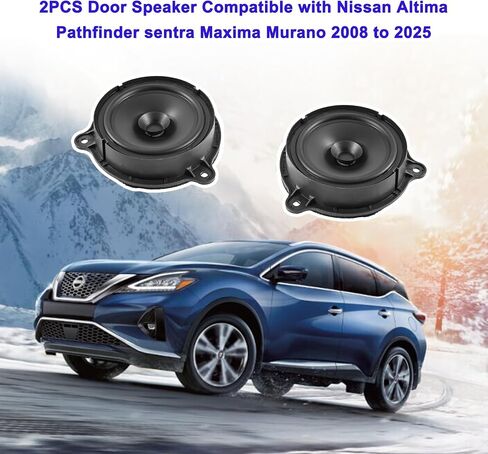 مكبر صوت Dearup 2PCS متوافق مع Nissan Altima Pathfinder Sentra Maxima Murano 2008 إلى 2022 2023 2024 2025 (6.5inch) in Saudi Arabia