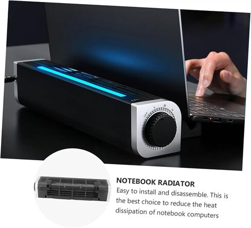 Laptop Cooler Fan, Laptop Cooler with Turbofan and 2 Height Stands, Three Levels Of Wind Speed Adjustable, USB Powered and Fast Heat Dissipation, for 15.6-17.3 Inch Laptops, Gaming Laptop, Smart Phone in Saudi Arabia