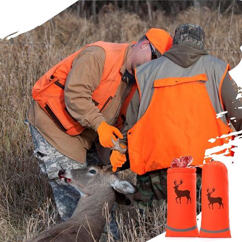 6 Pcs Reusable Hunting Game Bag Lightweight Meat Bags Resistant Gloves for Deer, Antelope, Sheep, Moose, Elk, Caribou in Saudi Arabia