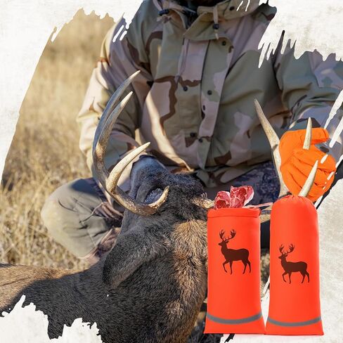 6 Pcs Reusable Hunting Game Bag Lightweight Meat Bags Resistant Gloves for Deer, Antelope, Sheep, Moose, Elk, Caribou in Saudi Arabia