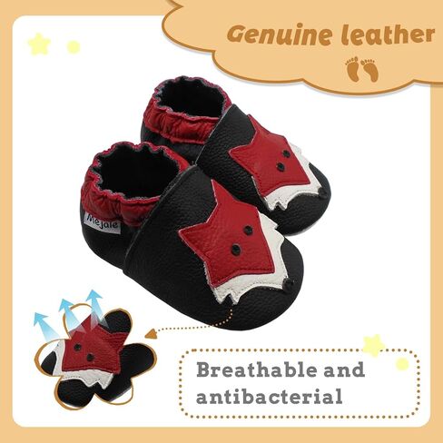 Mejale Baby Shoes Soft Sole Leather Moccasins Cartoon Butterfly Infant Toddler First Walker Slippers in Kuwait