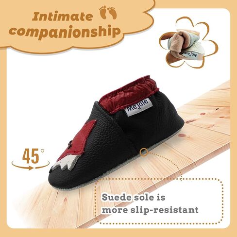 Mejale Baby Shoes Soft Sole Leather Moccasins Cartoon Butterfly Infant Toddler First Walker Slippers in Kuwait