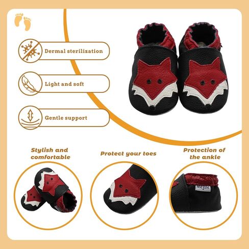 Mejale Baby Shoes Soft Sole Leather Moccasins Cartoon Butterfly Infant Toddler First Walker Slippers in Kuwait