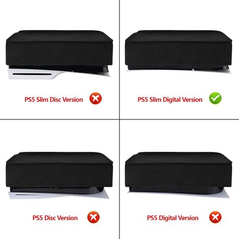 غطاء الغبار الأفقي Playvital لـ PS5 Slim Digital Edition (التصميم الأصغر الجديد) ، غلاف مقاوم للماء Nylon Proof Protector لـ PS5 Slim Console - The Great Wave in Saudi Arabia