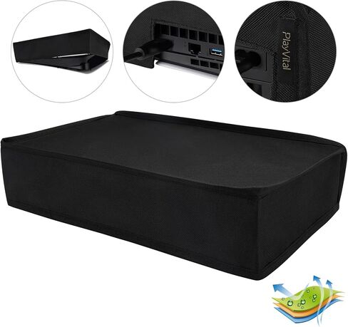 غطاء الغبار الأفقي Playvital لـ PS5 Slim Digital Edition (التصميم الأصغر الجديد) ، غلاف مقاوم للماء Nylon Proof Protector لـ PS5 Slim Console - The Great Wave in Saudi Arabia
