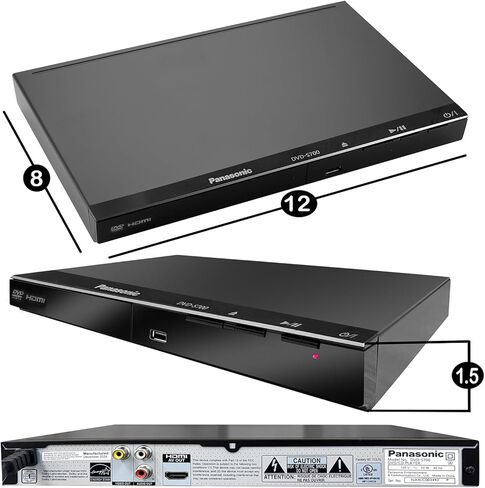Panasonic DVD Player DVD-S700 + التحكم عن بعد + السرعة العالية 6 أقدام 4K HDMI كابل + فلاش ULTRA USB in Saudi Arabia