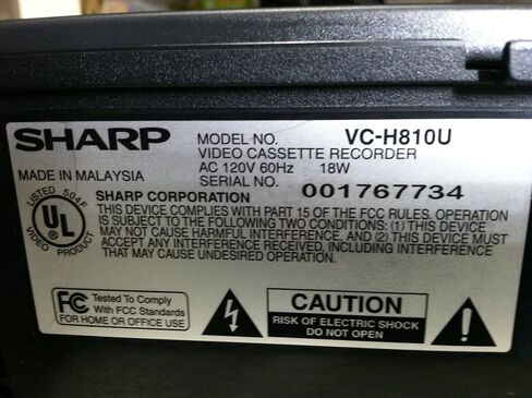 Sharp VC-H810 VCR Video Cassette Recorder 4-Head Hi-Fi Stereo VHS Player. VHS HQ. Sharp Super Picture. Works Great. Energy Saver Star Rated Device. (Renewed) in Saudi Arabia