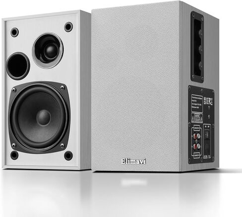 Powered Bookshelf Speakers 35W RMS,Record Player Speakers with 4'' Woofer and 1'' Tweeters with Wall Mounted for TV and PC,Turntable Speaker with RCA Input,Black in Kuwait