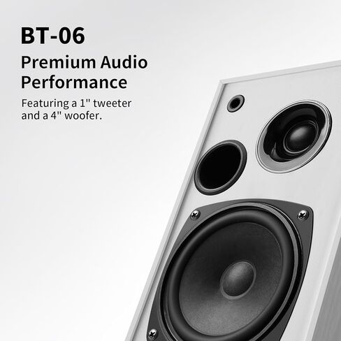 Powered Bookshelf Speakers 35W RMS,Record Player Speakers with 4'' Woofer and 1'' Tweeters with Wall Mounted for TV and PC,Turntable Speaker with RCA Input,Black in Kuwait