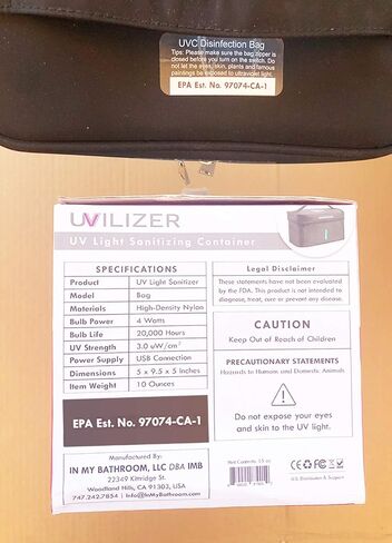 | حقيبة Uvilizer - مربع UV Light Pox وصندوق الأشعة فوق البنفسجية (منظف قوي UV -C للمنزل ، المكتب ، أي غرفة) in Kuwait