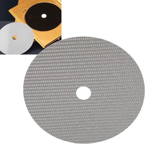 Carbon Fiber CD Mat, Improve Listening Experience, Full Sound Quality, Sturdy, Suitable for All CD Players with 0.2mm Thick (Black) in Saudi Arabia
