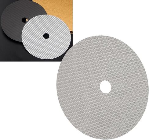 Carbon Fiber CD Mat, Improve Listening Experience, Full Sound Quality, Sturdy, Suitable for All CD Players with 0.2mm Thick (Black) in Saudi Arabia