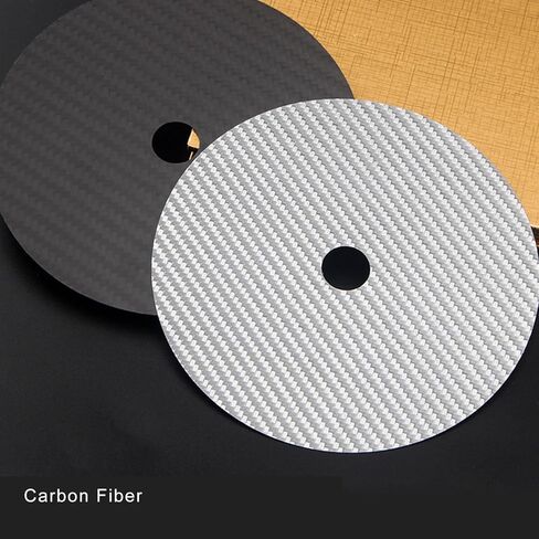 Carbon Fiber CD Mat, Improve Listening Experience, Full Sound Quality, Sturdy, Suitable for All CD Players with 0.2mm Thick (Black) in Saudi Arabia