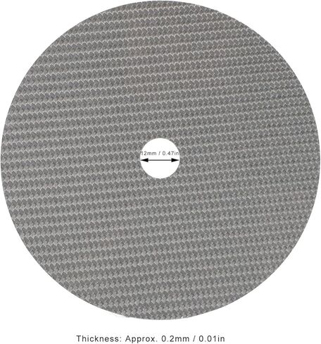 Carbon Fiber CD Mat, Improve Listening Experience, Full Sound Quality, Sturdy, Suitable for All CD Players with 0.2mm Thick (Black) in Saudi Arabia