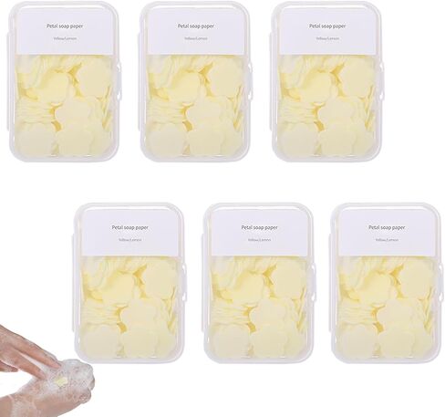 600PCS Portable Mini Soap Sheets – Scented Disposable Hand Washing Paper, Travel-Friendly & Water-Soluble Soap for Camping, Hiking & Outdoor Use in Kuwait