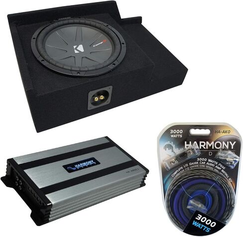 Ammarony Audio متوافق مع 1999-2006 Chevy Silverado Extended CAB Truck Kicker حزمة CWR10 Single 10 Sub Box العلبة والانسجام HA-A800.1 أمبير in Kuwait