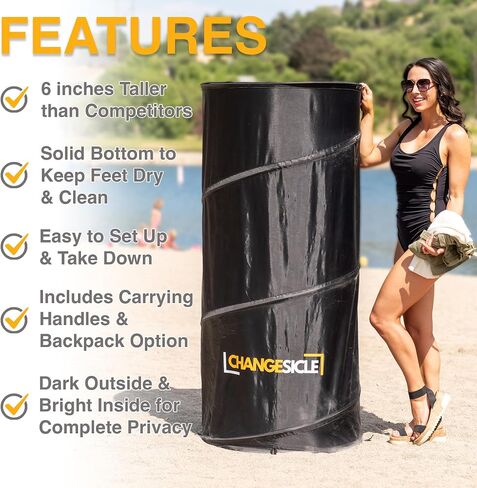 Pop Up Changing Tent with Floor for Beach, Car & School Sports – Collapsible Portable Privacy Tent for Camping – Tall, Waterproof, Foldable, Compact Dressing Room Tube in Saudi Arabia