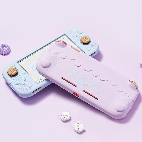 Geekshare Silicone Protection Shell متوافق مع مفتاح Lite ، علبة غطاء الآيس كريم الناعمة الحلو للتبديل مع قبعات قبضة الإبهام 2 - Mikko الأرجواني in Kuwait