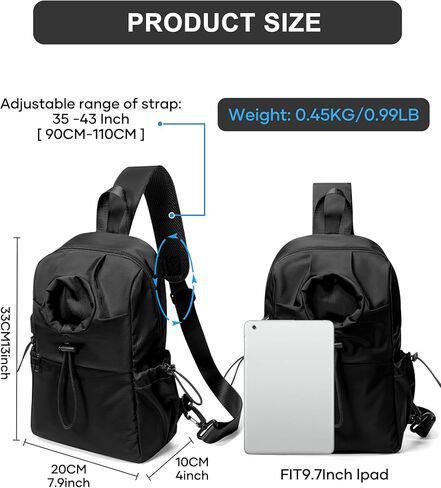 Black Sling Crossbody Bag for Men Women, Tactical Backpack Shoulder Daypack Mini Anti-Theft Cross Body Motorcycle Chest Bags, Small One Strap Fanny Back Pack for Casual Travel Hiking Sport Gym in Kuwait