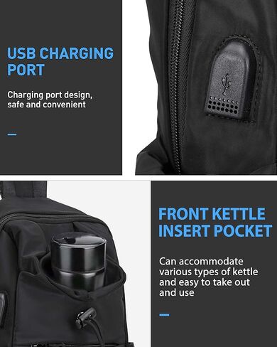 Black Sling Crossbody Bag for Men Women, Tactical Backpack Shoulder Daypack Mini Anti-Theft Cross Body Motorcycle Chest Bags, Small One Strap Fanny Back Pack for Casual Travel Hiking Sport Gym in Kuwait
