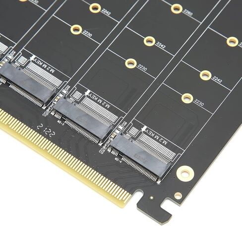 4-Port NVME إلى بطاقة توسيع PCIE X16 ، محول M.2 NVME ، يدعم 2230-2280 ، 4 × 32 جيجابت في الثانية in Kuwait