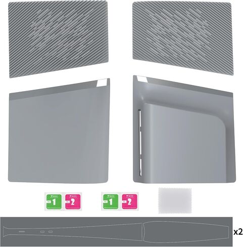 وحدة تحكم Excover Excover Excover أعلى غطاء أسفل قاع متوافق مع إصدار PS5 Slim Disc ، لوحة خلفية للوحة الجانبية مع قشرة تنفيس التبريد متوافقة مع وحدة التحكم في قرص PS5 - أسود in Saudi Arabia