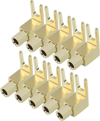 10 Pack Hi-Fi Banana Plug to Spade Adapter | Plated Brass Connector, Dual-Angle Screw, Vintage Speaker/Audio Cables, Wy-yp01 in Saudi Arabia