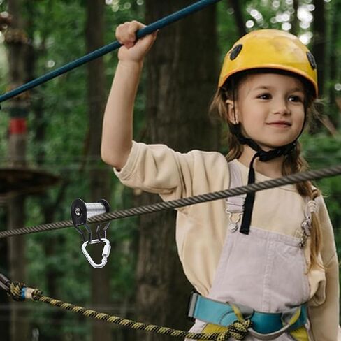 VOSAREA Slackline Pulley Kit for Backyard Heavy Duty Zipline Accessory Slider Rope Pulley Mechanism in Saudi Arabia