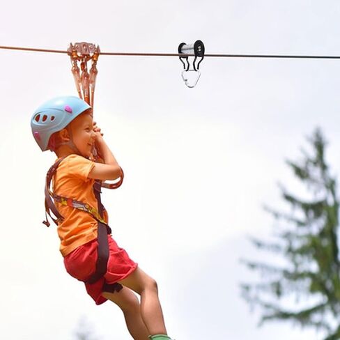 VOSAREA Slackline Pulley Kit for Backyard Heavy Duty Zipline Accessory Slider Rope Pulley Mechanism in Saudi Arabia