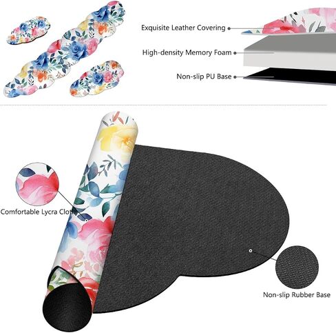 JIKIOU Large Cloud Mouse Pad Waterproof with Cloud Keyboard Wrist Pad and Cloud Mouse Wrist Pad Set, Ergonomic Computer Desk Wrist Support Mousepad for Keyboard and Mouse 35.4x15.7in Rainbow in Saudi Arabia