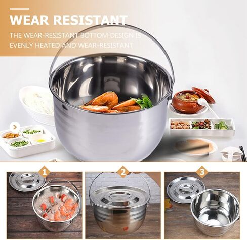 LIFKOME Stainless Steel Camping Pot with Lid Lifter Handle Camp Cookware Pot Portable Hanging Cooking Pot for Camping Cooking, BBQ, Basting, or Baking 2.5/4 Quart in Saudi Arabia