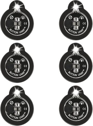 Panther Vision Button LAMP Adhesive LEDs Light Package - Lightweight, Ultra Small, Ultra Bright LED Utility Lights (6 Pack) in Kuwait