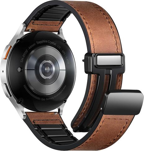 Charlam Magnetic Leather Bands Compatible with Samsung Galaxy Watch 7 Band 6 5 4 FE Active 2 40mm 44mm/Watch 6/4 Classic/Watch 5 Pro/3, 20mm Genuine Leather Straps for Samsung Watch Bands Men Women in Kuwait