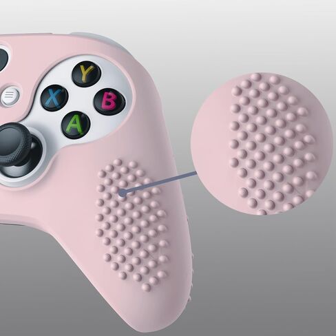 الجلد المتطرف Playvital Pink Controller لسلسلة Xbox Series X/S ، طبعة ثلاثية الأبعاد مقاومة للانزلاق الغطاء السيليكون الناعم لوحدة التحكم في Xbox مع 6 أغطية قبضة الإبهام in Saudi Arabia