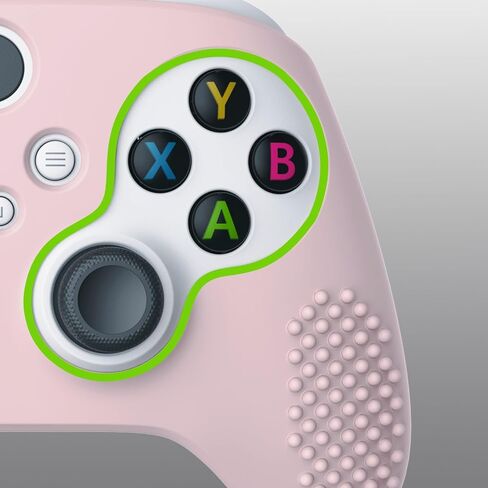 الجلد المتطرف Playvital Pink Controller لسلسلة Xbox Series X/S ، طبعة ثلاثية الأبعاد مقاومة للانزلاق الغطاء السيليكون الناعم لوحدة التحكم في Xbox مع 6 أغطية قبضة الإبهام in Saudi Arabia