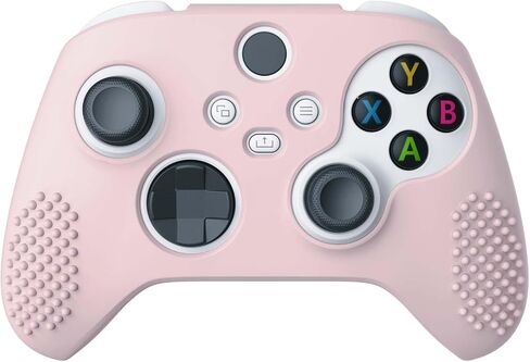 الجلد المتطرف Playvital Pink Controller لسلسلة Xbox Series X/S ، طبعة ثلاثية الأبعاد مقاومة للانزلاق الغطاء السيليكون الناعم لوحدة التحكم في Xbox مع 6 أغطية قبضة الإبهام in Saudi Arabia