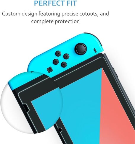 TJS 2 حزمة الشاشة واقي من الزجاج المقسّر من أجل Nintendo Switch Lite Model 2019 5.5 "، [يعمل أثناء الإرساء]-السمك 0.3 ملم خالي من الصلابة/9H الصلابة/مضاد للخلع/مضاد للأصفر (واضح) in Kuwait