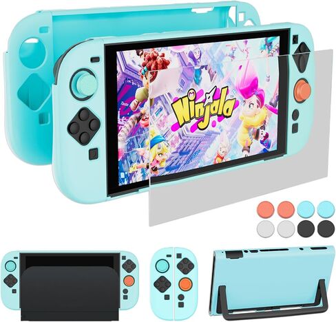Coooudqs Dockable Case for Nintendo Switch 2 Case dockable, PC Slim Hard Shell for Switch 2 Accessories, Scratch & Shock Protection Cover for Joycon 2 with Screen Protector and Thumb Grip in Kuwait