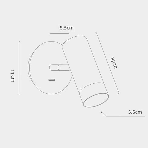 LED Reading Wall Lamp, Bedside Wall Mounted Reading Lamp, 350 ° Rotatable Headboard Spotlight, Bedroom and Study Lighting Fixtures in Saudi Arabia