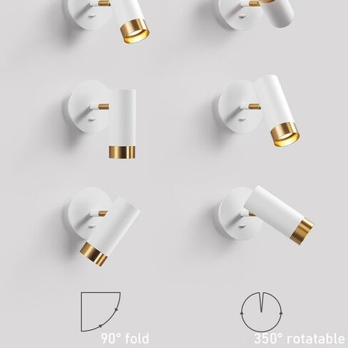 LED Reading Wall Lamp, Bedside Wall Mounted Reading Lamp, 350 ° Rotatable Headboard Spotlight, Bedroom and Study Lighting Fixtures in Saudi Arabia